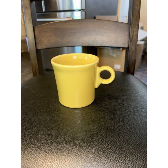 Fiesta Other - Fiesta Fiestaware 8 Oz. Coffee Mug Cup O Ring Handle Homer Laughlin YELLOW